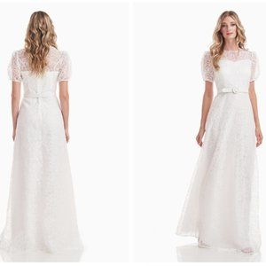 KAY UNGER WHITE WYNONNA ILLUSIONS LACE WHITE GOWN sz 8